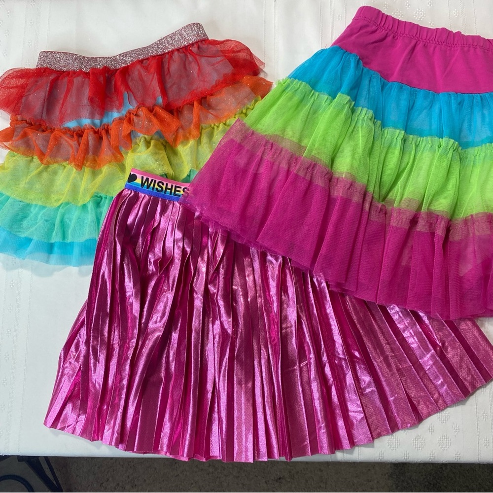 Bundle of three girls colorful skirts